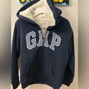 Gap Kids Large Fur-lined Nazy Zip Up Hoodie